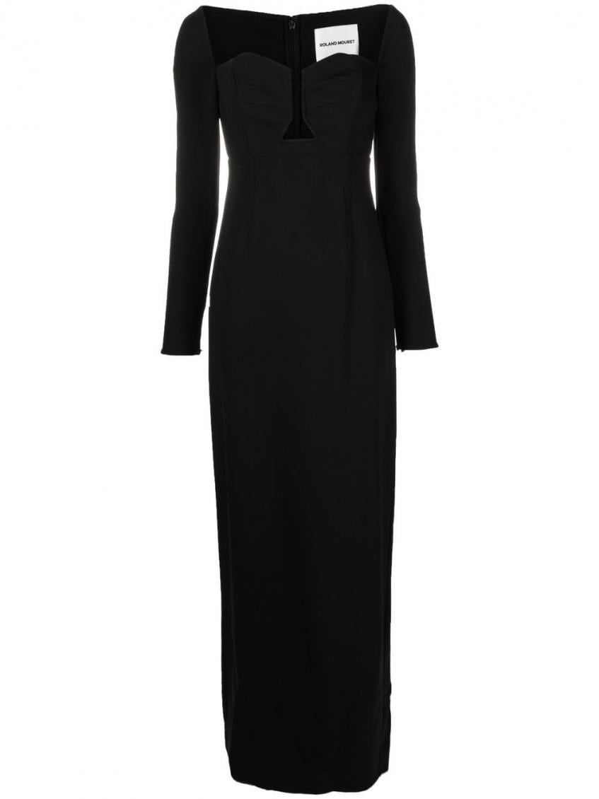 Black Cut-out cady maxi dress 2