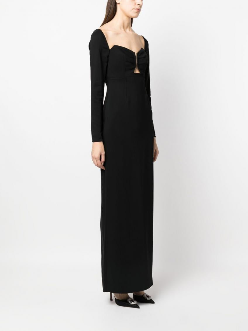 Black Cut-out cady maxi dress 3