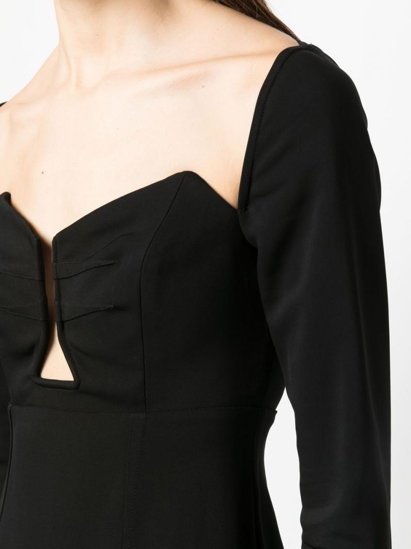 Black Cut-out cady maxi dress 4