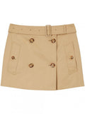 Light Brown Cotton Mini Skirt 1