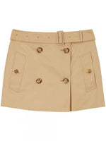 Light Brown Cotton Mini Skirt 1