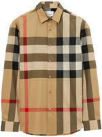 Beige Check Motif Shirt 1