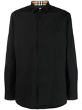 Black Long-Sleeve Formal Shirt 1
