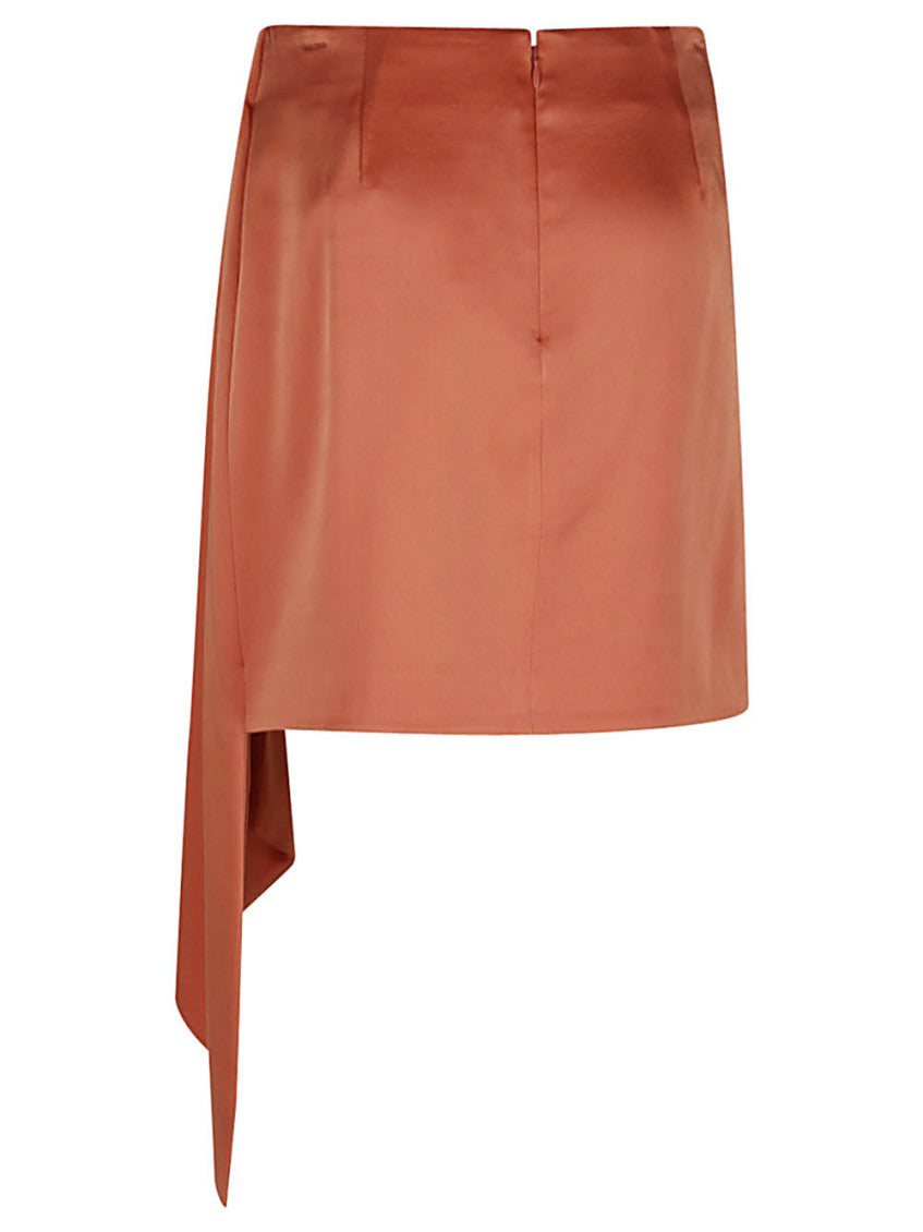 Red Draped Mini Skirt 2