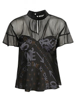 Black Graffiti Print Top 1
