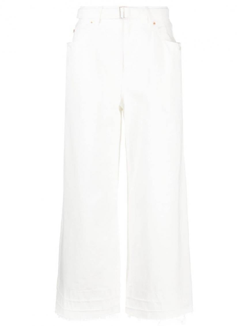 White Wide Leg Flared Jeans 2