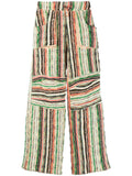 Multicolor Patched Cotton Blend Wool Trousers 1
