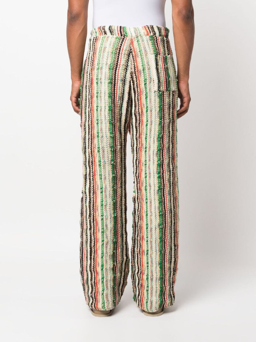 Multicolor Patched Cotton Blend Wool Trousers 5