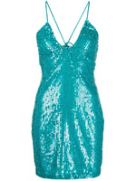 Sky Blue Sequined Mini Dress 1