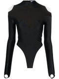 Black Eco sport lycra bodysuit 1