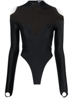 Black Eco sport lycra bodysuit 1