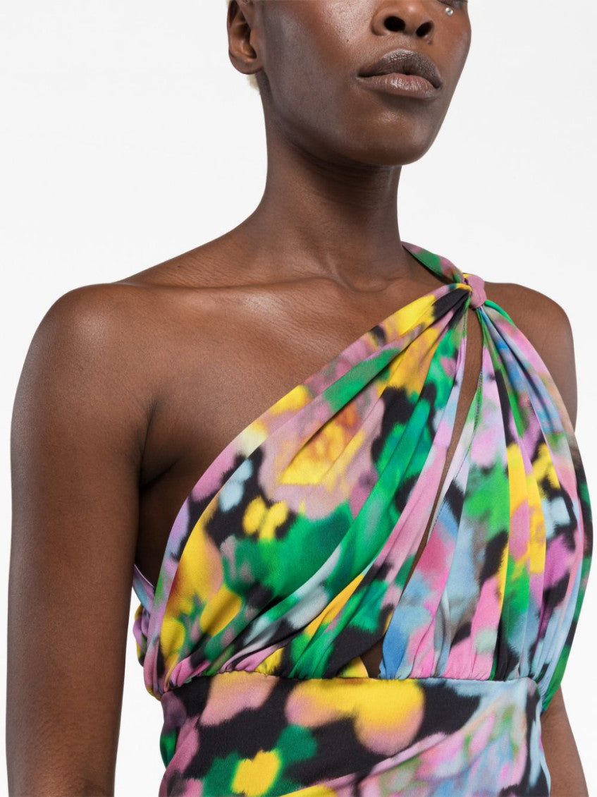Multicolor One Shoulder Mini Dress 4