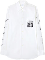 White Logo cotton overshirt 1
