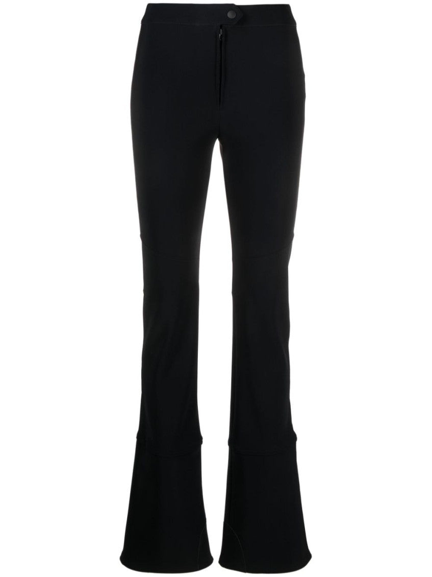 Black High-waisted Flared Trousers 1