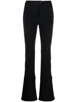 Black High-waisted Flared Trousers 1