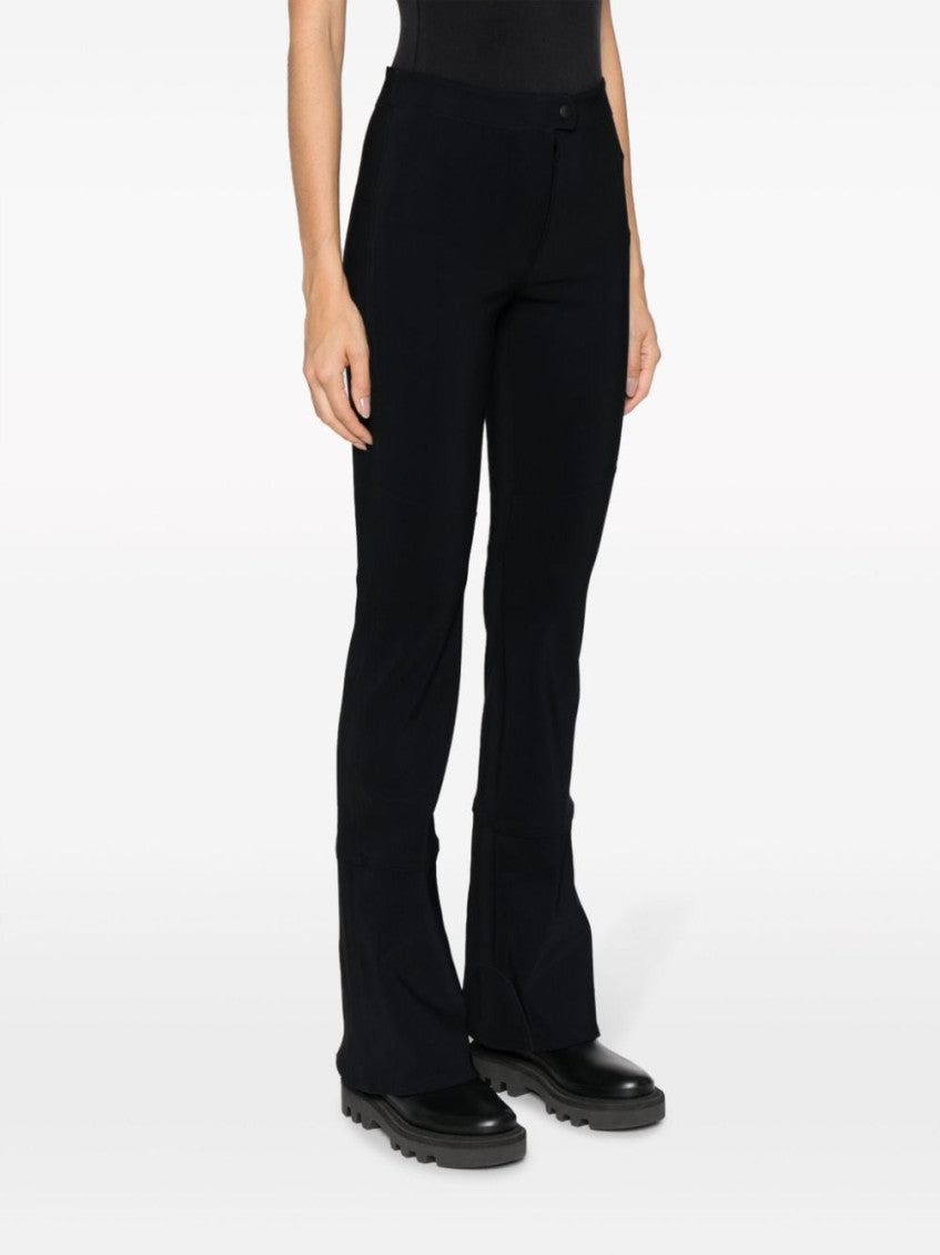 Black High-waisted Flared Trousers 2