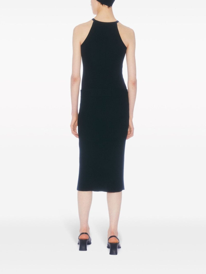 Black Cable Knit Asymmetrical Skirt 2