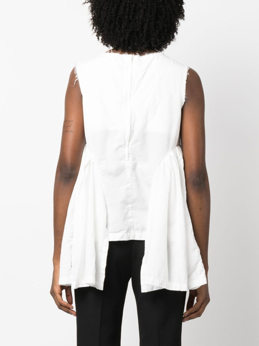 White Asymmetric Tank Top 4