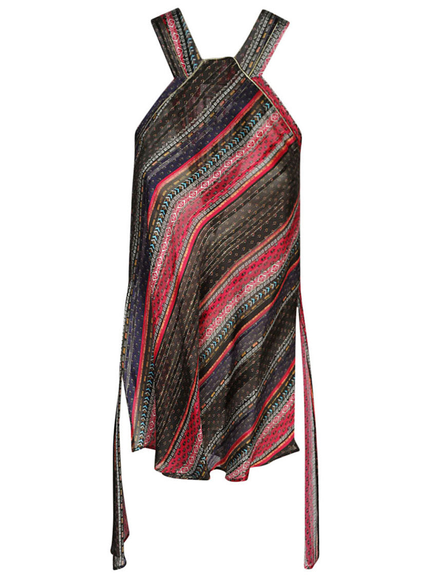 Multicolor Asymmetrical Printed Shirt 1