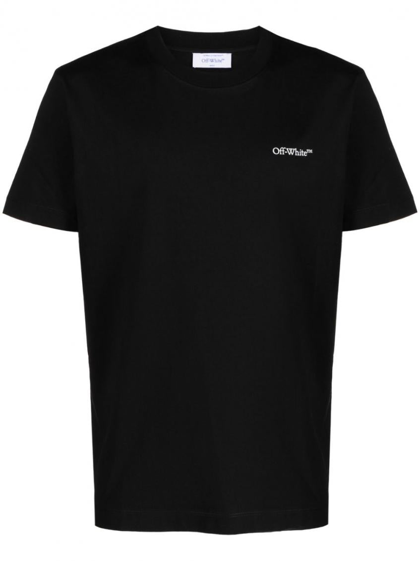 Black Logo cotton t-shirt 1