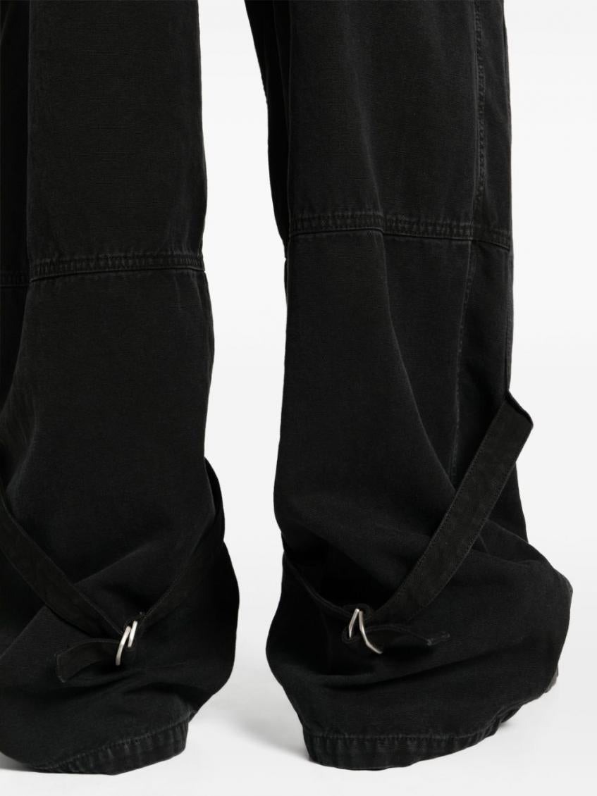 Black Cotton carpenter trousers 3