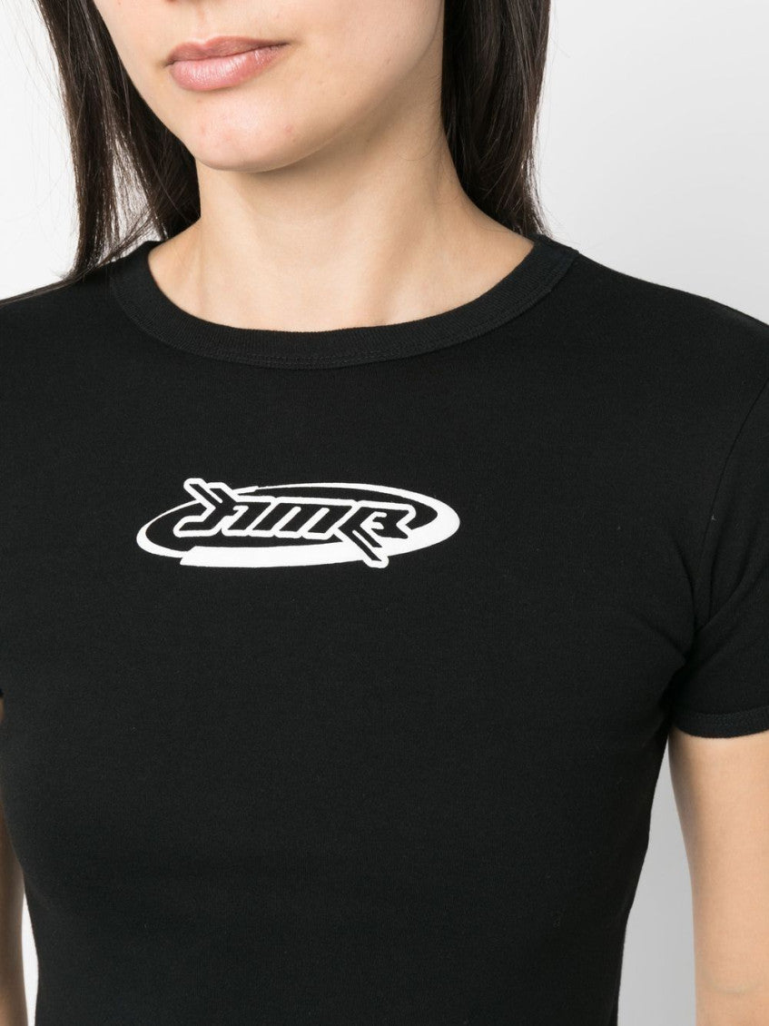 Black Logo Cotton T-shirt 3