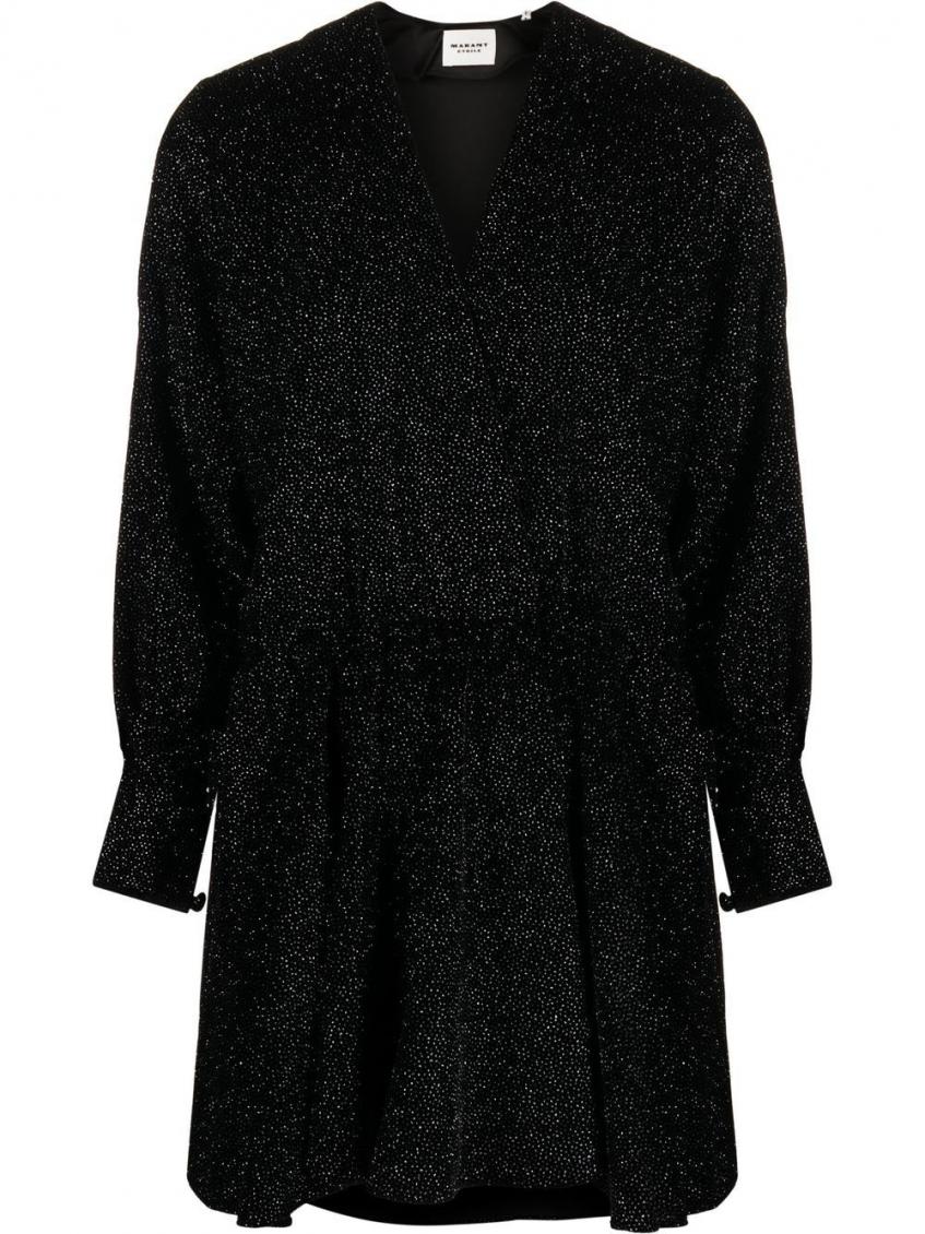 Black Alexande velvet mini dress 2