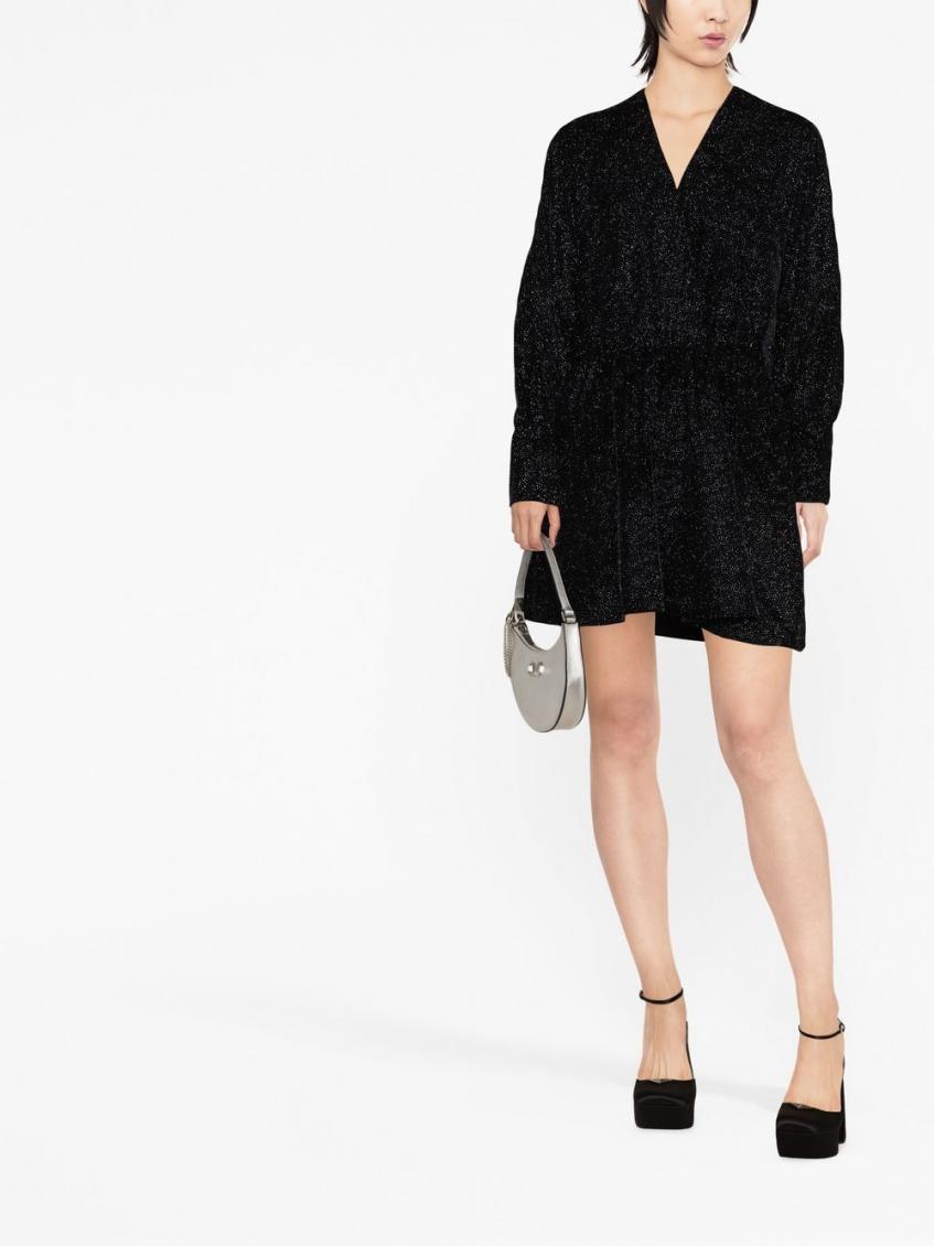 Black Alexande velvet mini dress 3