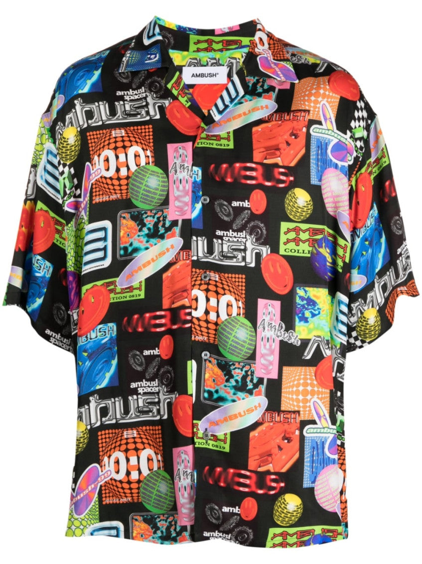 Multicolor Cotton Bowling Shirt 1