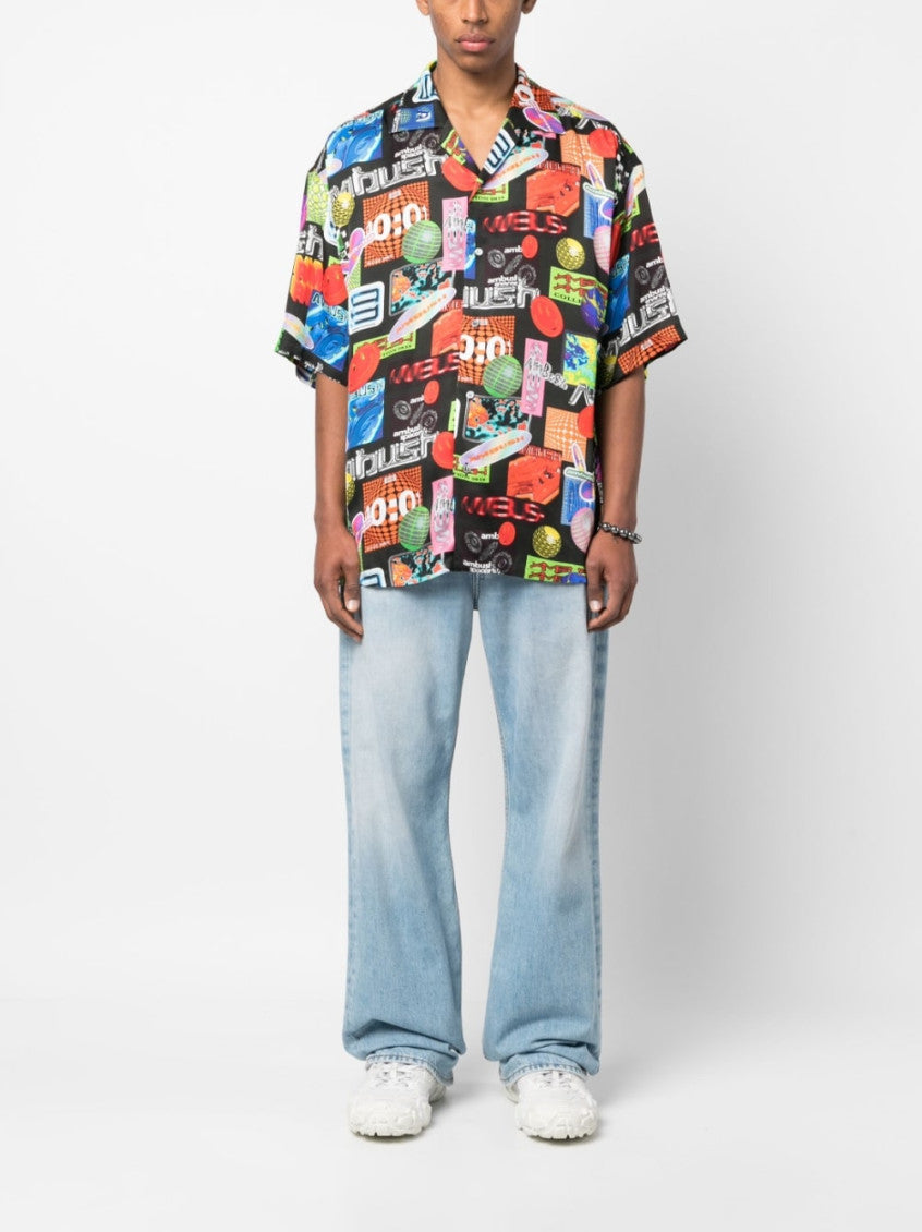 Multicolor Cotton Bowling Shirt 5
