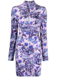 Purple Gram floral print mini dress 1