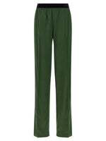Green Silk pants 1