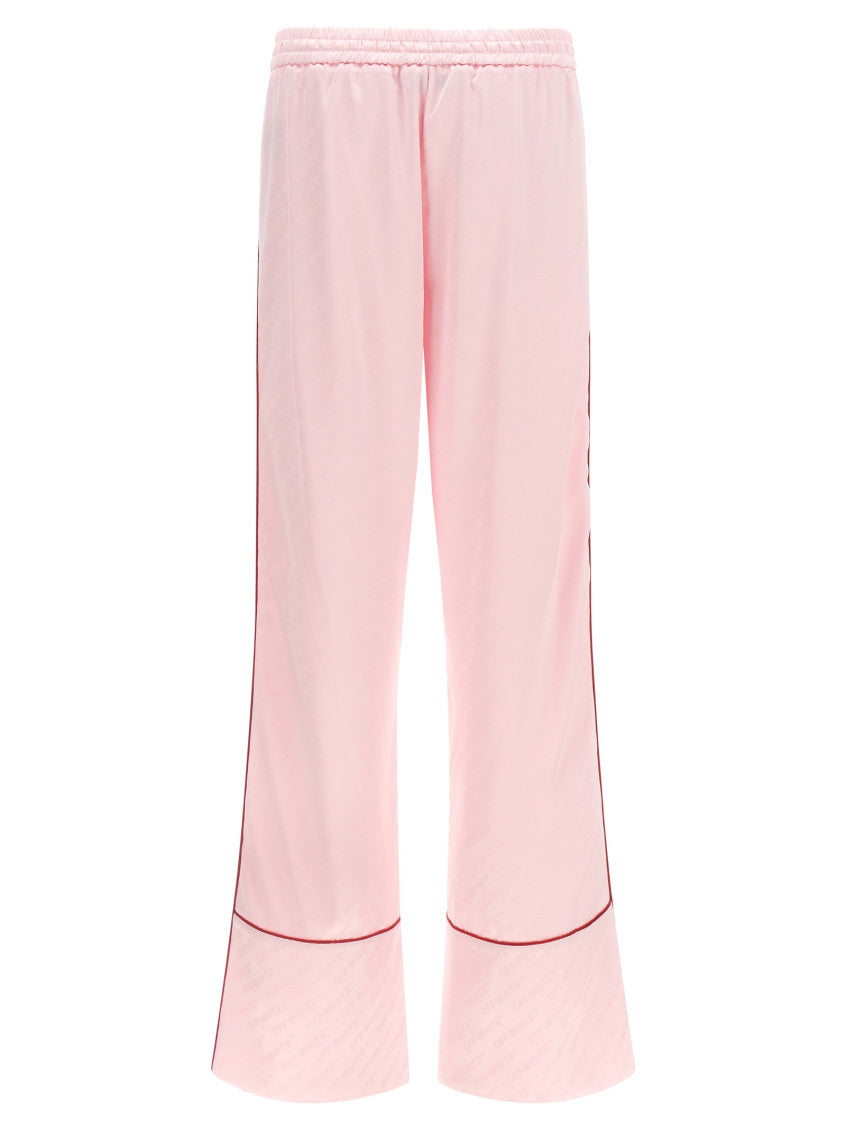 Pink 'Jacquard Satin Pajama' pants 2
