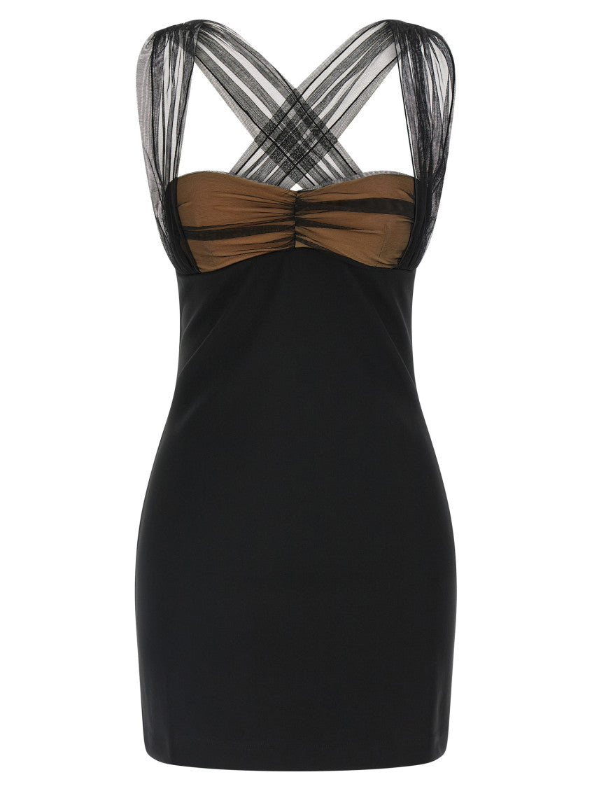Black 'Draped Padded Cup Mini' dress 1