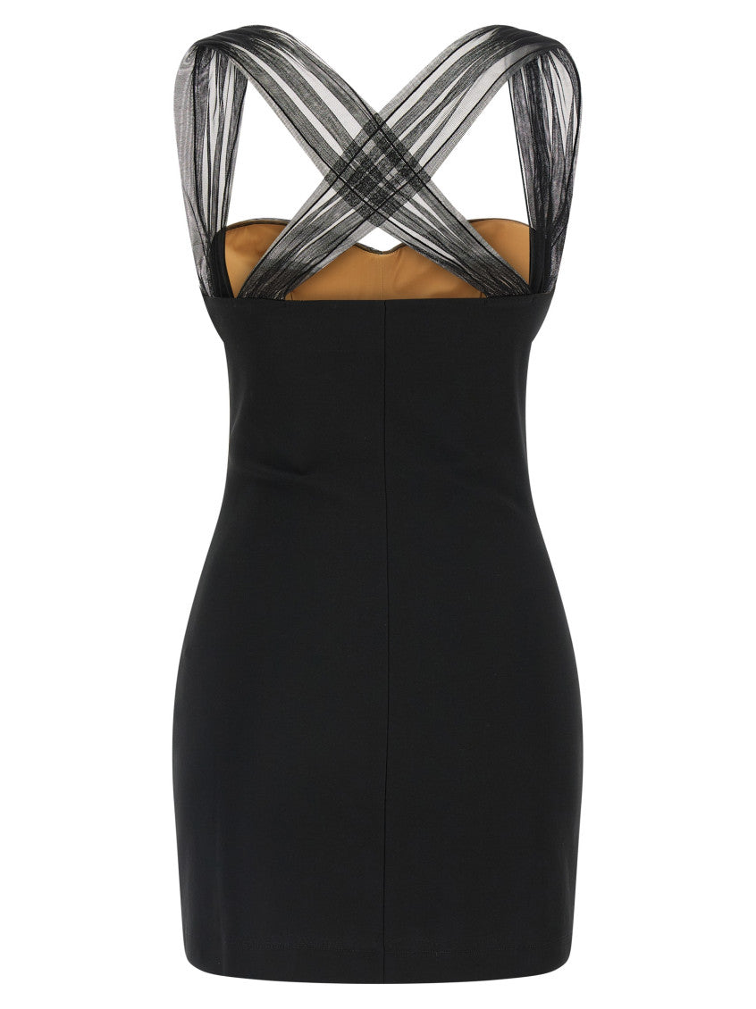 Black 'Draped Padded Cup Mini' dress 2