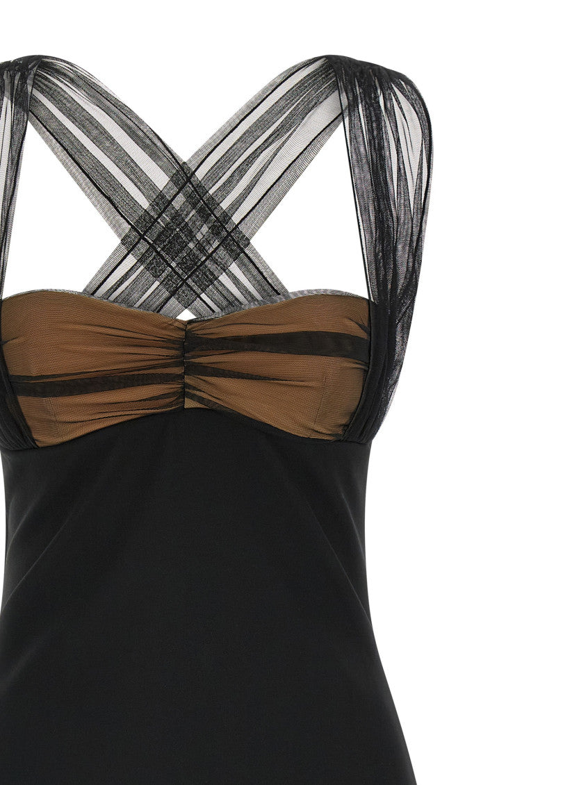 Black 'Draped Padded Cup Mini' dress 3