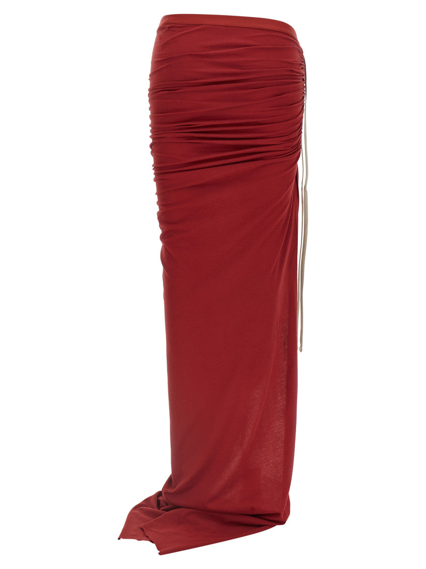 Red 'Adjustable' Moncler + Rick Owens Skirt 2