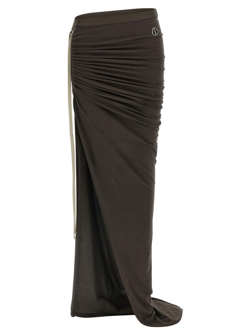 Brown Moncler + Rick Owens 'Adjustable' skirt 1