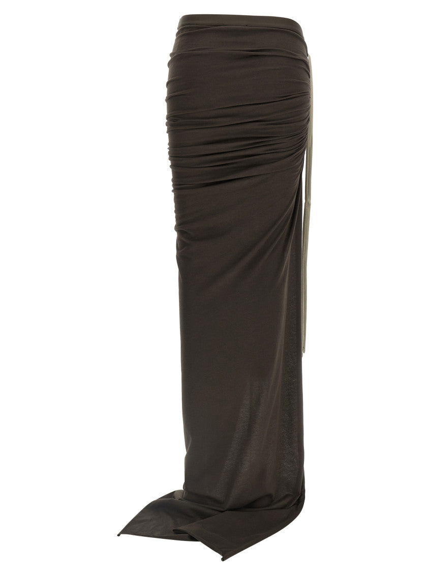 Brown Moncler + Rick Owens 'Adjustable' skirt 2