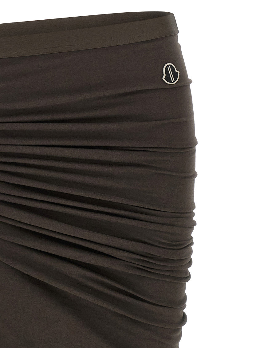 Brown Moncler + Rick Owens 'Adjustable' skirt 3