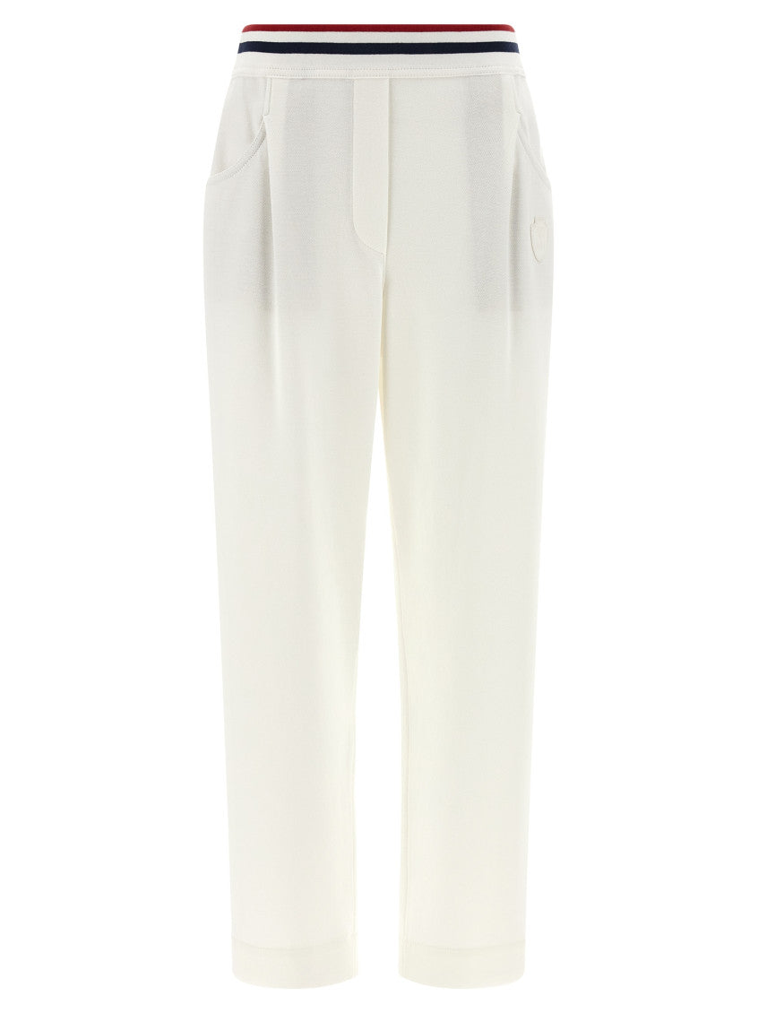 White Heraldic coat of arms joggers 1