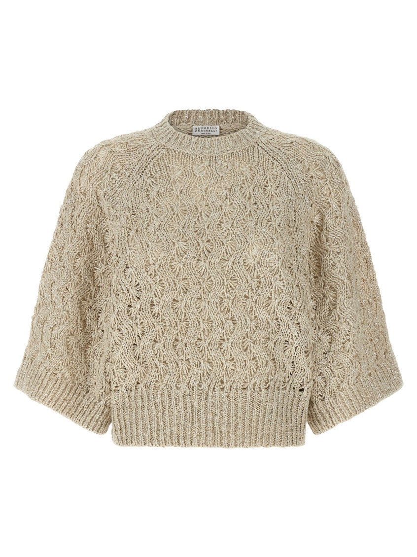 Beige 'Dazzling' sweater 1