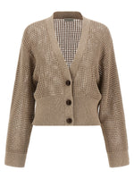 Beige Sequin Mesh Cadrigan 1