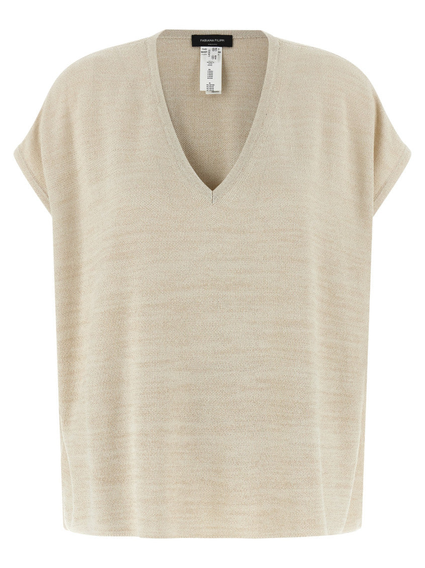 Gold Lamé thread sweater 1