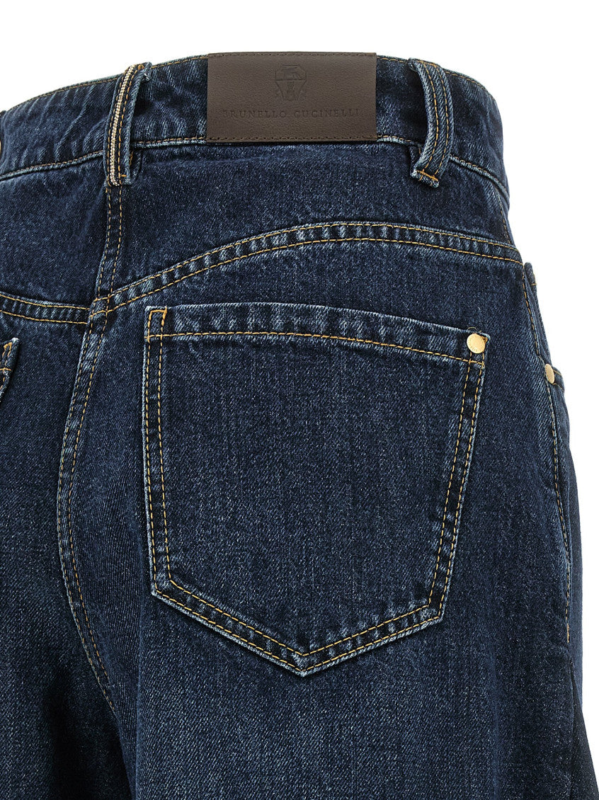 Blue 'Wide Barrel full lenght' jeans 4