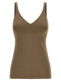 Beige 'Shiny Straps' top 1