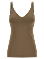 Beige 'Shiny Straps' top 1