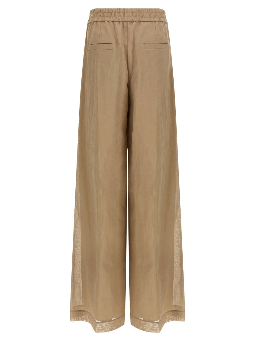 Beige 'Loose Track' pants 2