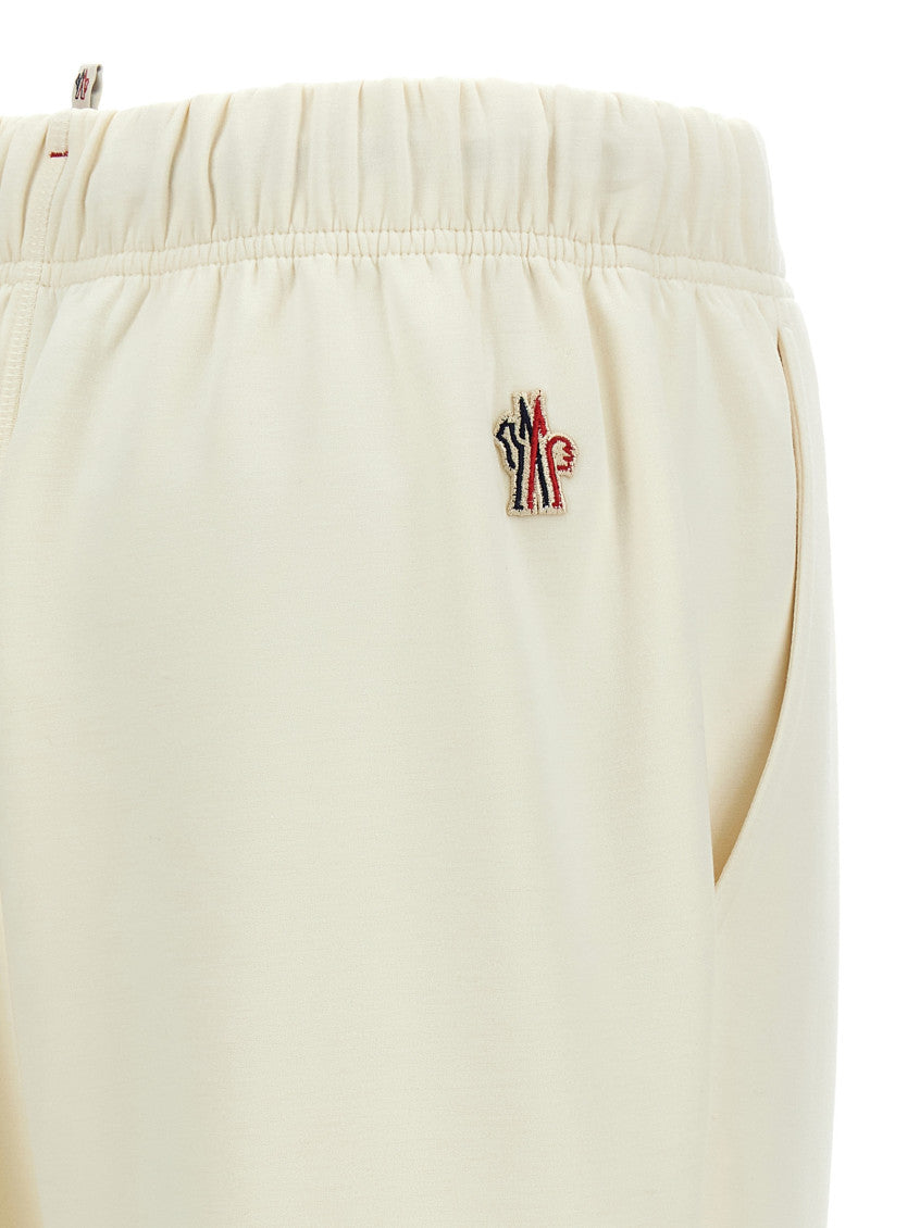 White Double fabric joggers 4