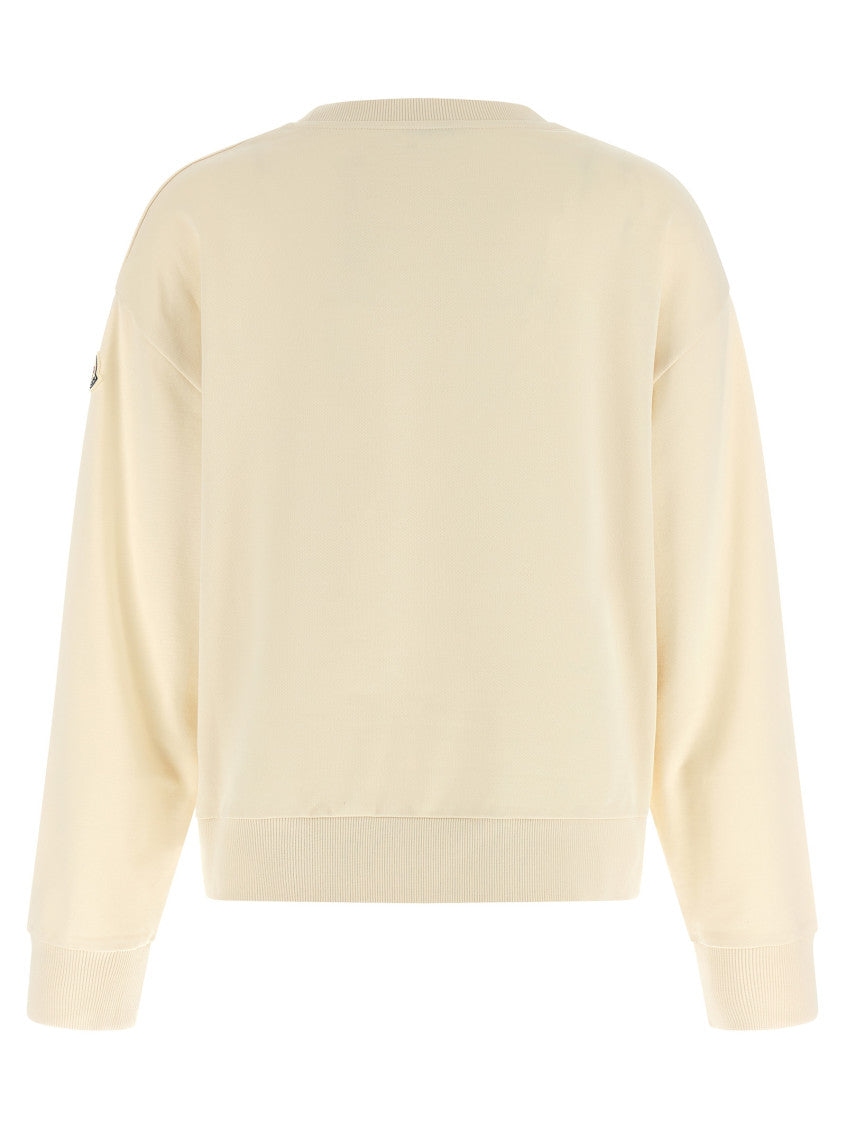 Beige Logo embroidery sweatshirt 2